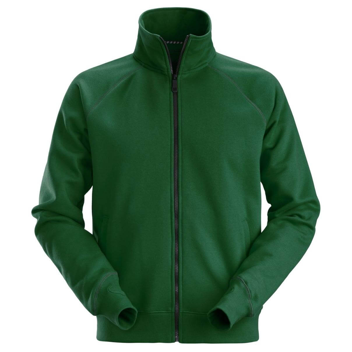 Snickers 2886 AllroundWork Full Zip Sweatshirt Jacket Forest Green Main #colour_forest-green