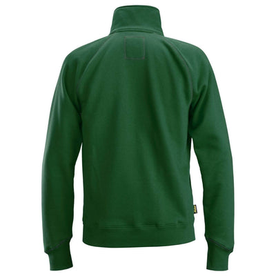 Snickers 2886 AllroundWork Full Zip Sweatshirt Jacket Forest Green back #colour_forest-green