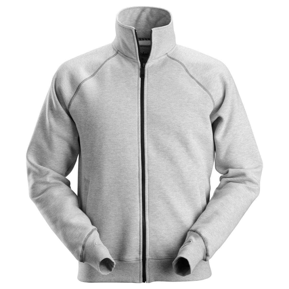 Snickers 2886 AllroundWork Full Zip Sweatshirt Jacket Grey Melange Main #colour_grey-melange