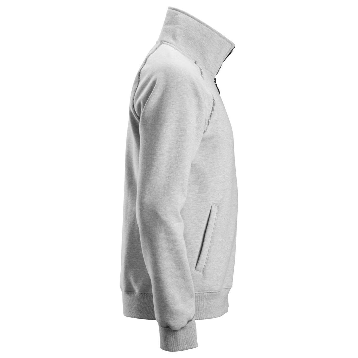 Snickers 2886 AllroundWork Full Zip Sweatshirt Jacket Grey Melange right #colour_grey-melange