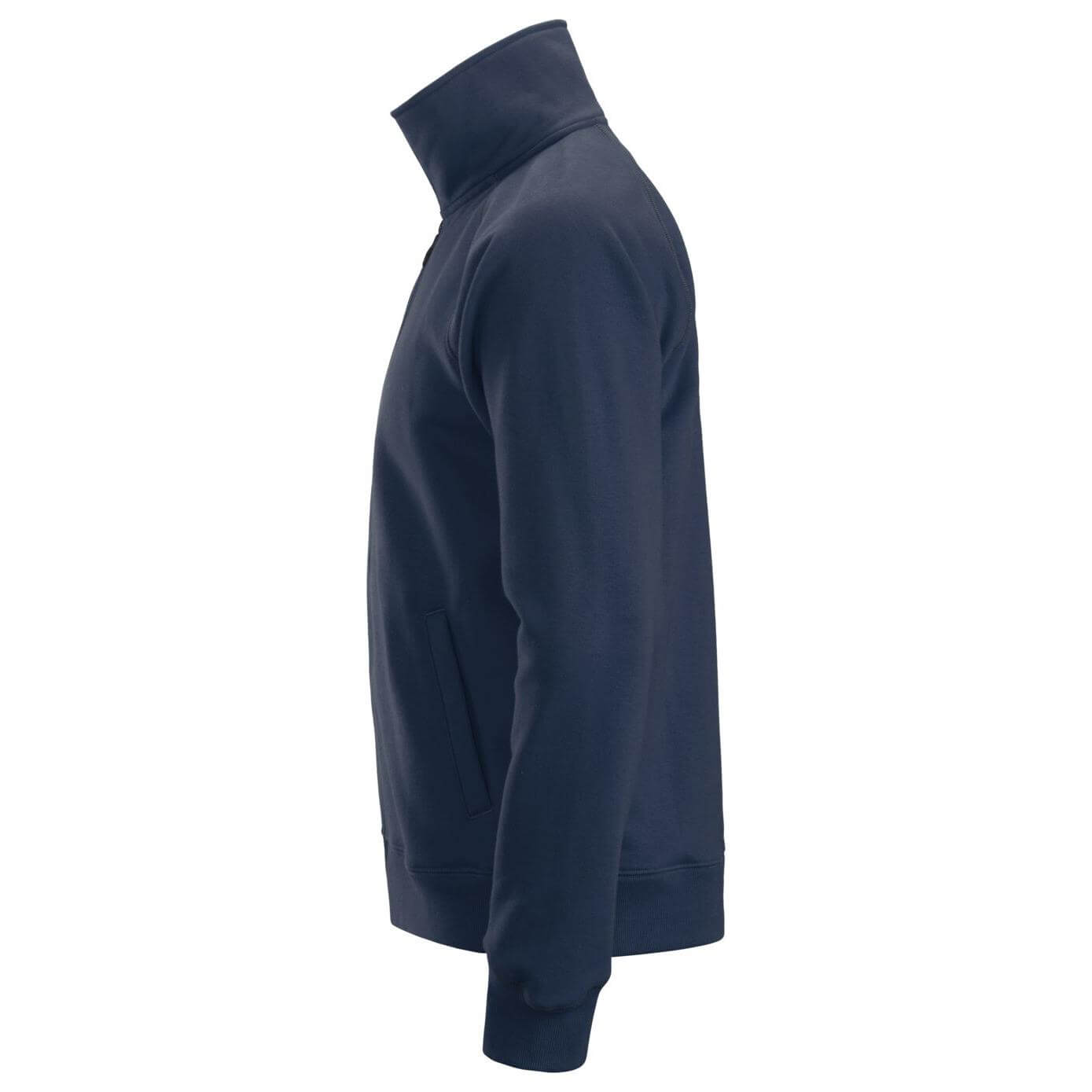 Snickers 2886 AllroundWork Full Zip Sweatshirt Jacket Navy left #colour_navy