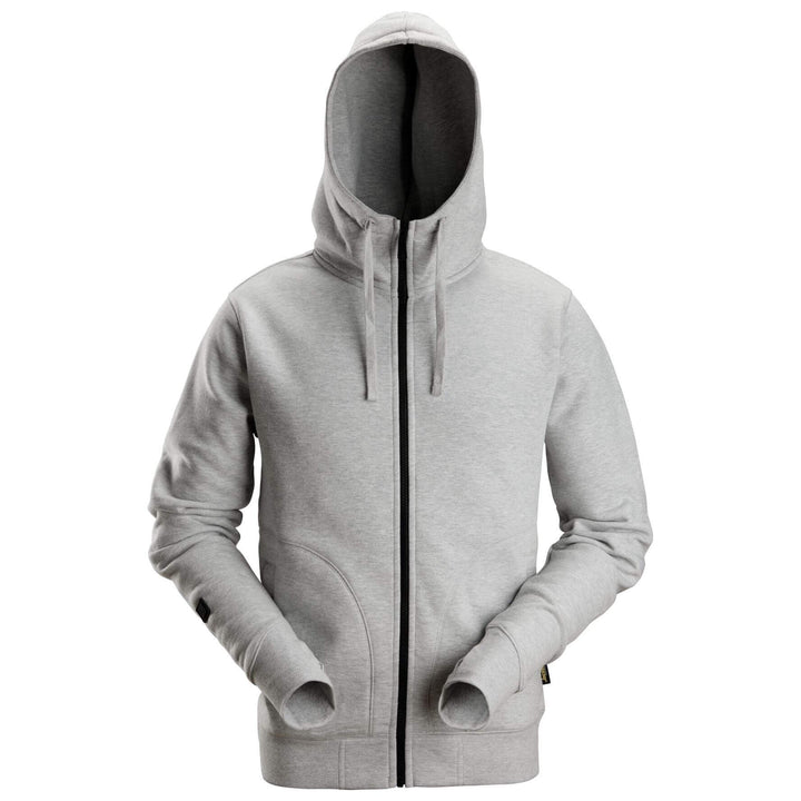 Snickers 2890 AllroundWork Hoodie Full Zip Grey Melange Main #colour_grey-melange