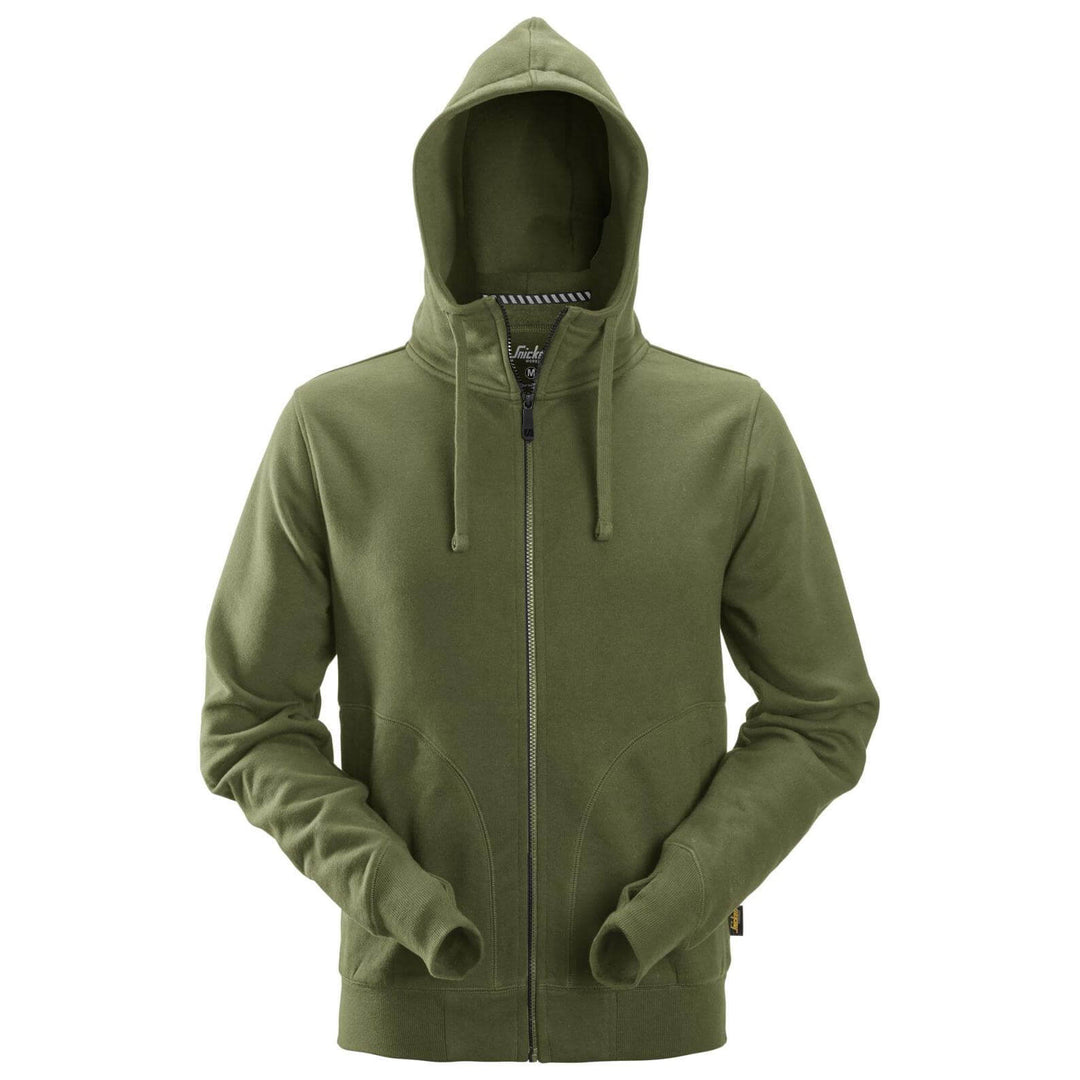 Snickers 2890 AllroundWork Hoodie Full Zip Khaki Green Main #colour_khaki-green