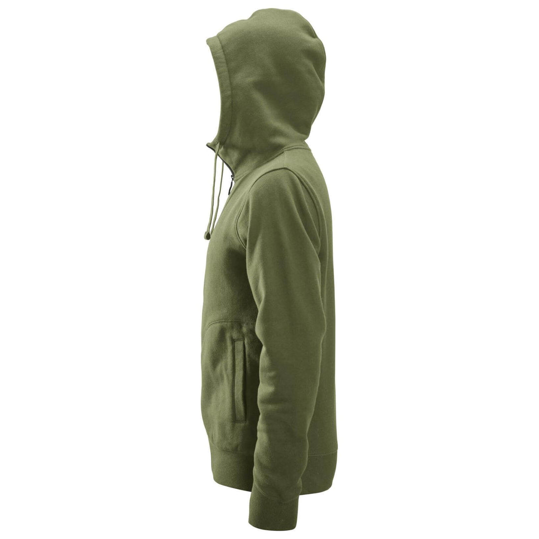 Snickers 2890 AllroundWork Hoodie Full Zip Khaki Green left #colour_khaki-green