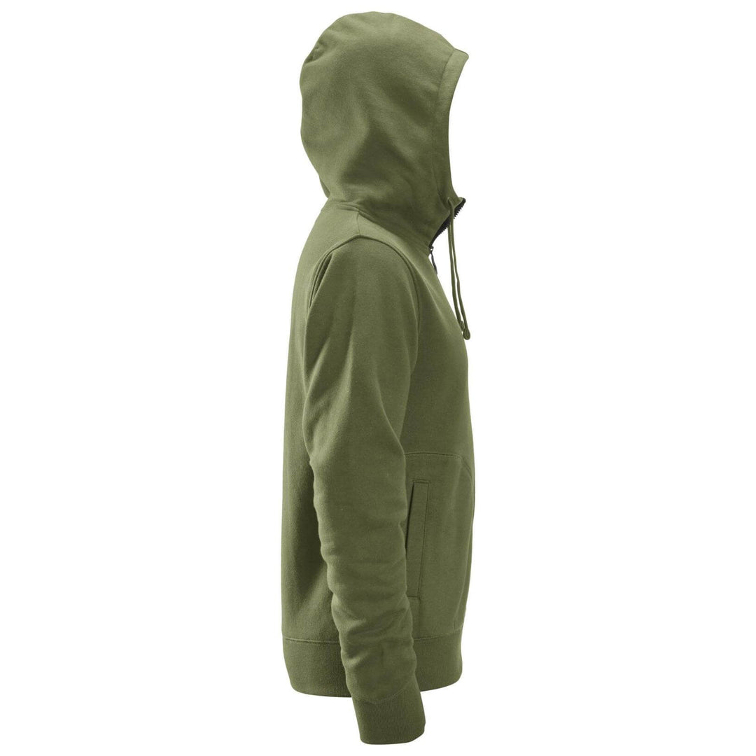 Snickers 2890 AllroundWork Hoodie Full Zip Khaki Green right #colour_khaki-green