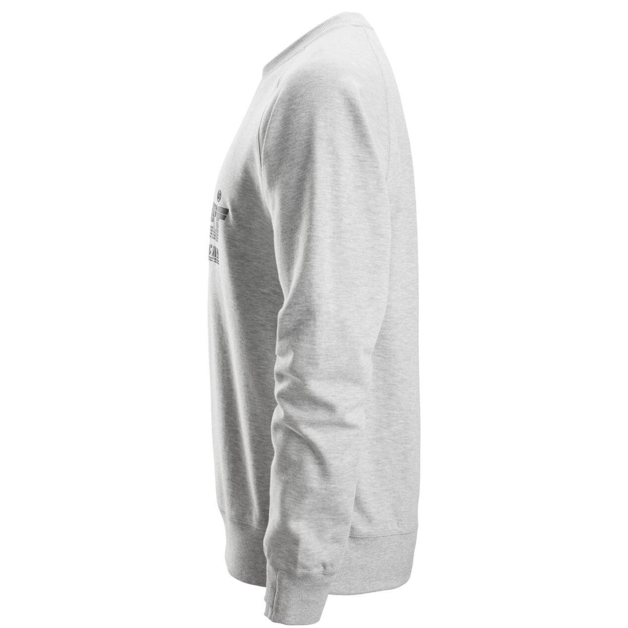 Snickers 2892 Logo Sweatshirt Grey Melange left #colour_grey-melange