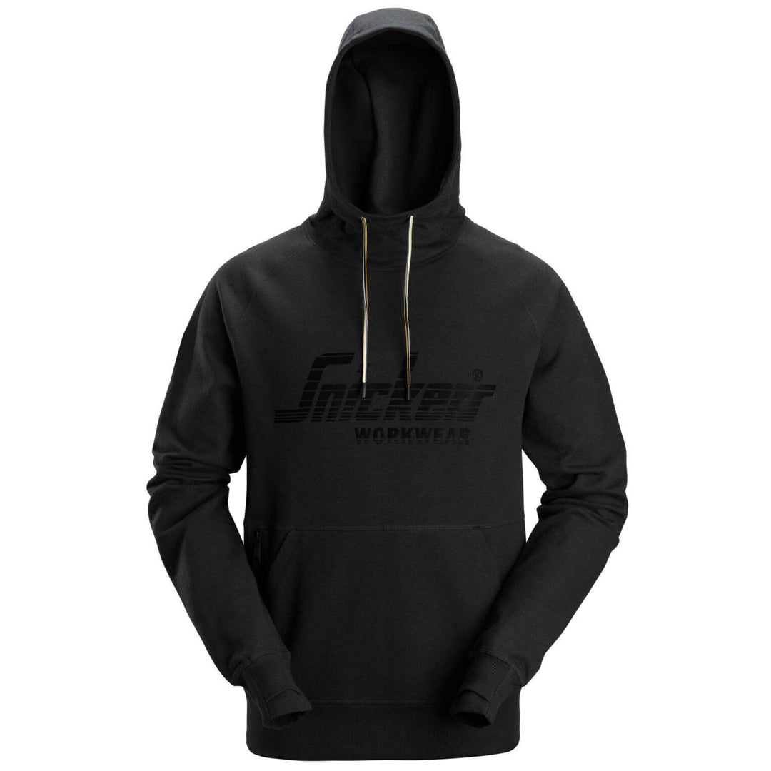 Snickers 2894 Logo Hoodie Black Main #colour_black