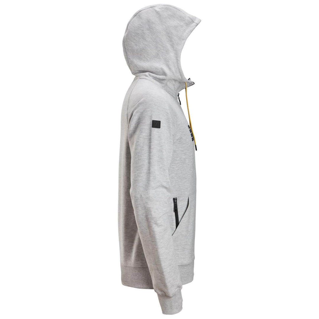 Snickers 2895 Logo Full Zip Hoodie Grey Melange right #colour_grey-melange