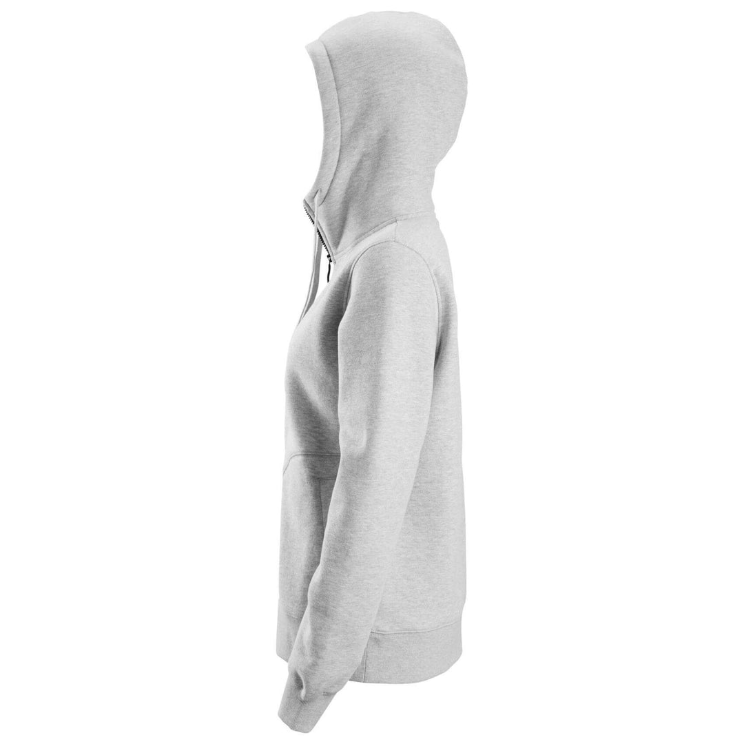 Snickers 2897 AllroundWork Womens Full Zip Hoodie Grey Melange left #colour_grey-melange