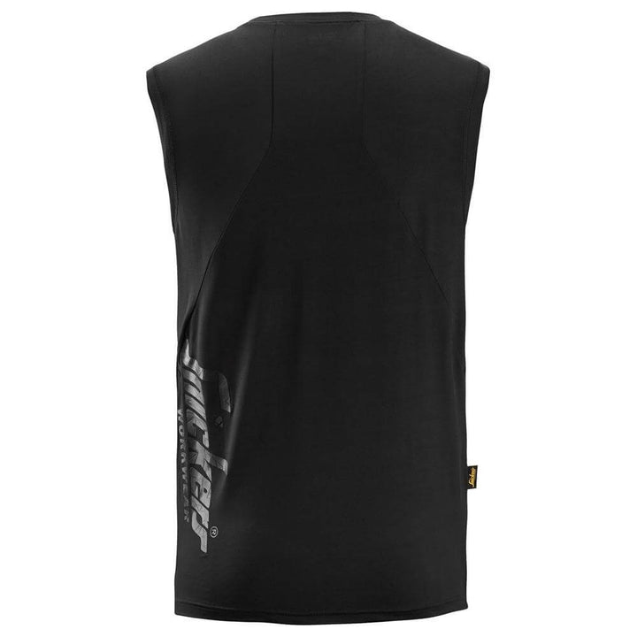 Snickers 2911 LiteWork Lightweight Tank Top Black back #colour_black