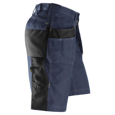 Snickers 3023 Craftsmen Loose Fit Shorts Holster Pockets Rip Stop Navy Black right #colour_navy-black