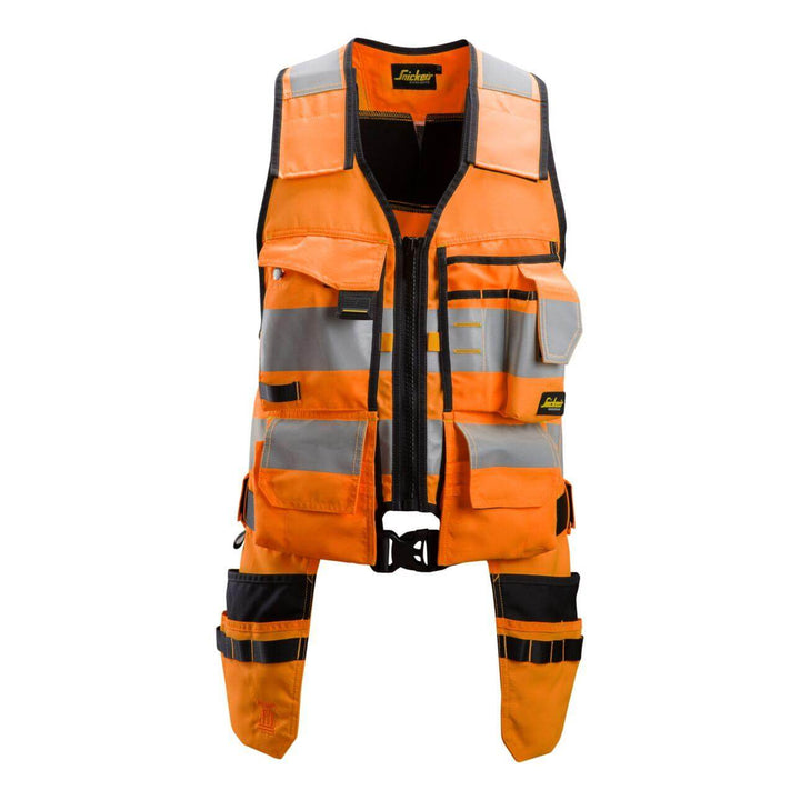 Snickers 4230 Hi Vis Tool Vest Class 1 Hi Vis Orange Black Main #colour_hi-vis-orange-black