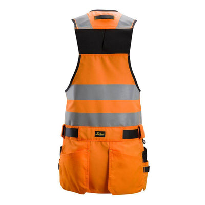 Snickers 4230 Hi Vis Tool Vest Class 1 Hi Vis Orange Black back #colour_hi-vis-orange-black