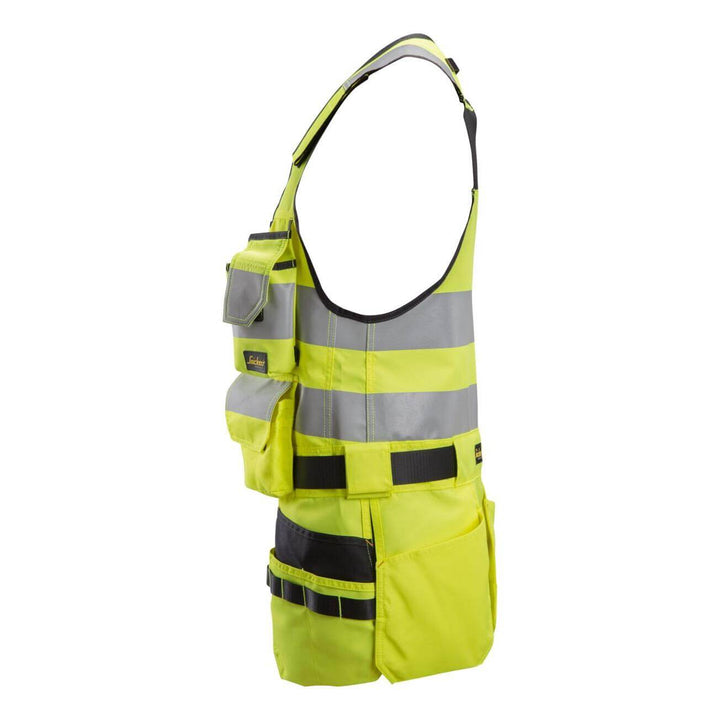 Snickers 4230 Hi Vis Tool Vest Class 1 Hi Vis Yellow Black left #colour_hi-vis-yellow-black