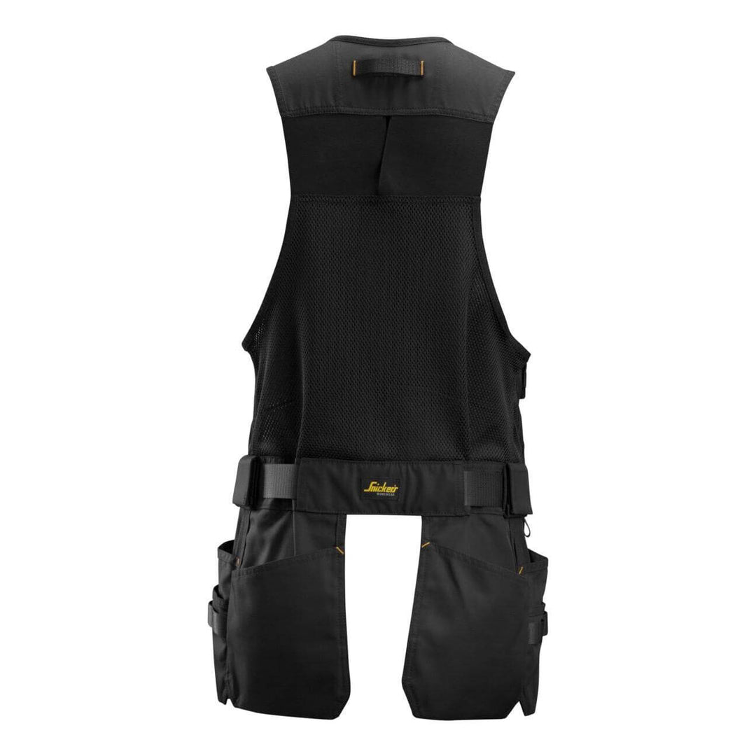 Snickers 4250 AllroundWork Tool Vest Black Black back #colour_black-black