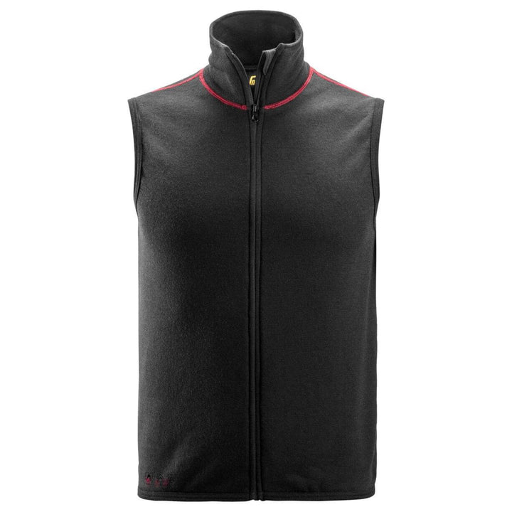 Snickers 4360 ProtecWork Wool Terry Vest Black Main #colour_black