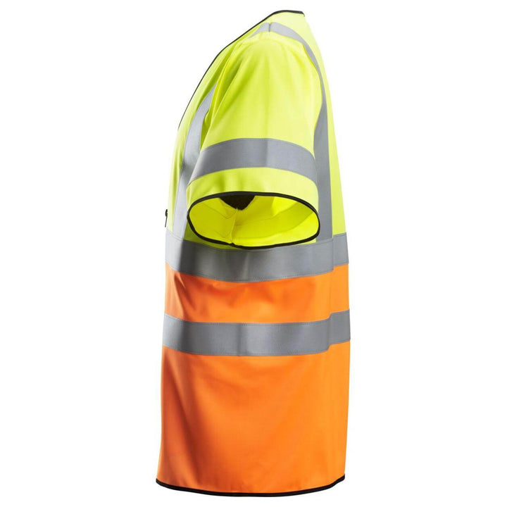 Snickers 4361 ProtecWork FR Hi Vis Vest Class 3 2 Hi Vis Yellow Hi Vis Orange left #colour_hi-vis-yellow-hi-vis-orange