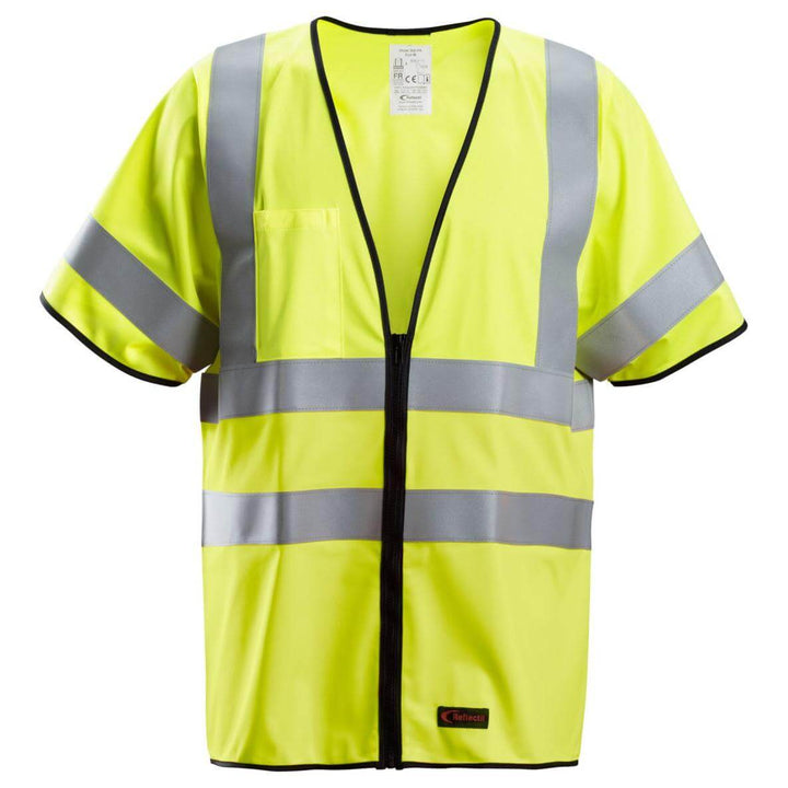 Snickers 4361 ProtecWork FR Hi Vis Vest Class 3 2 Hi Vis Yellow Main #colour_hi-vis-yellow