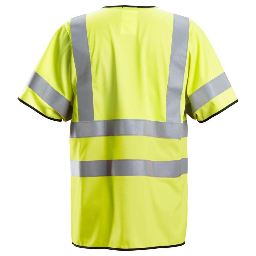 Snickers 4361 ProtecWork FR Hi Vis Vest Class 3 2 Hi Vis Yellow back #colour_hi-vis-yellow