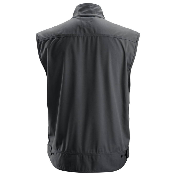 Snickers 4373 Service Vest Steel Grey back #colour_steel-grey