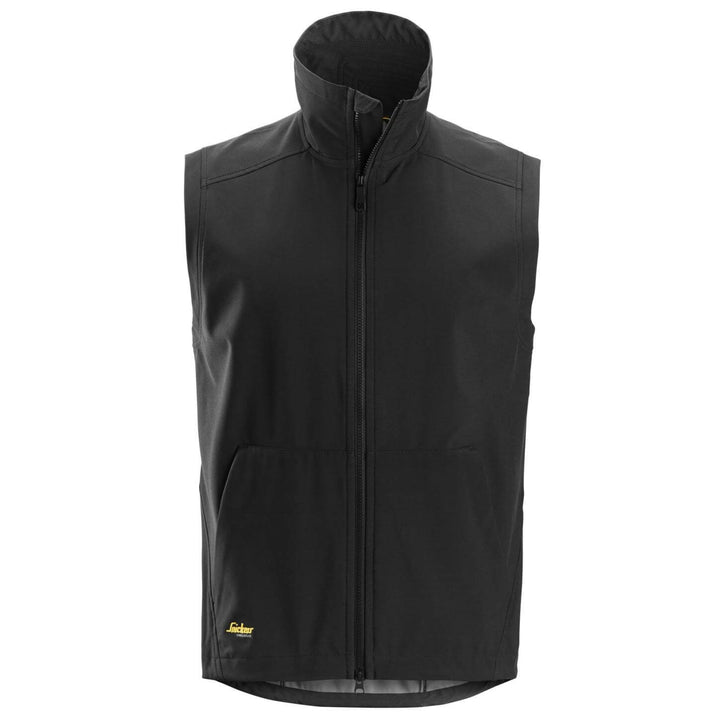 Snickers 4505 AllroundWork Windproof Soft Shell Vest Black Main #colour_black