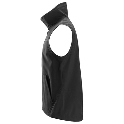 Snickers 4505 AllroundWork Windproof Soft Shell Vest Black left #colour_black