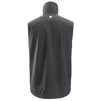 Snickers 4505 AllroundWork Windproof Soft Shell Vest Steel Grey back #colour_steel-grey