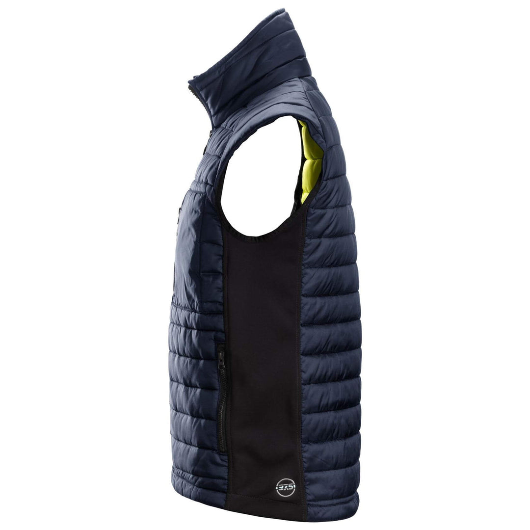 Snickers 4512 AllroundWork 37.5 Insulator Vest Navy Black left #colour_navy-black