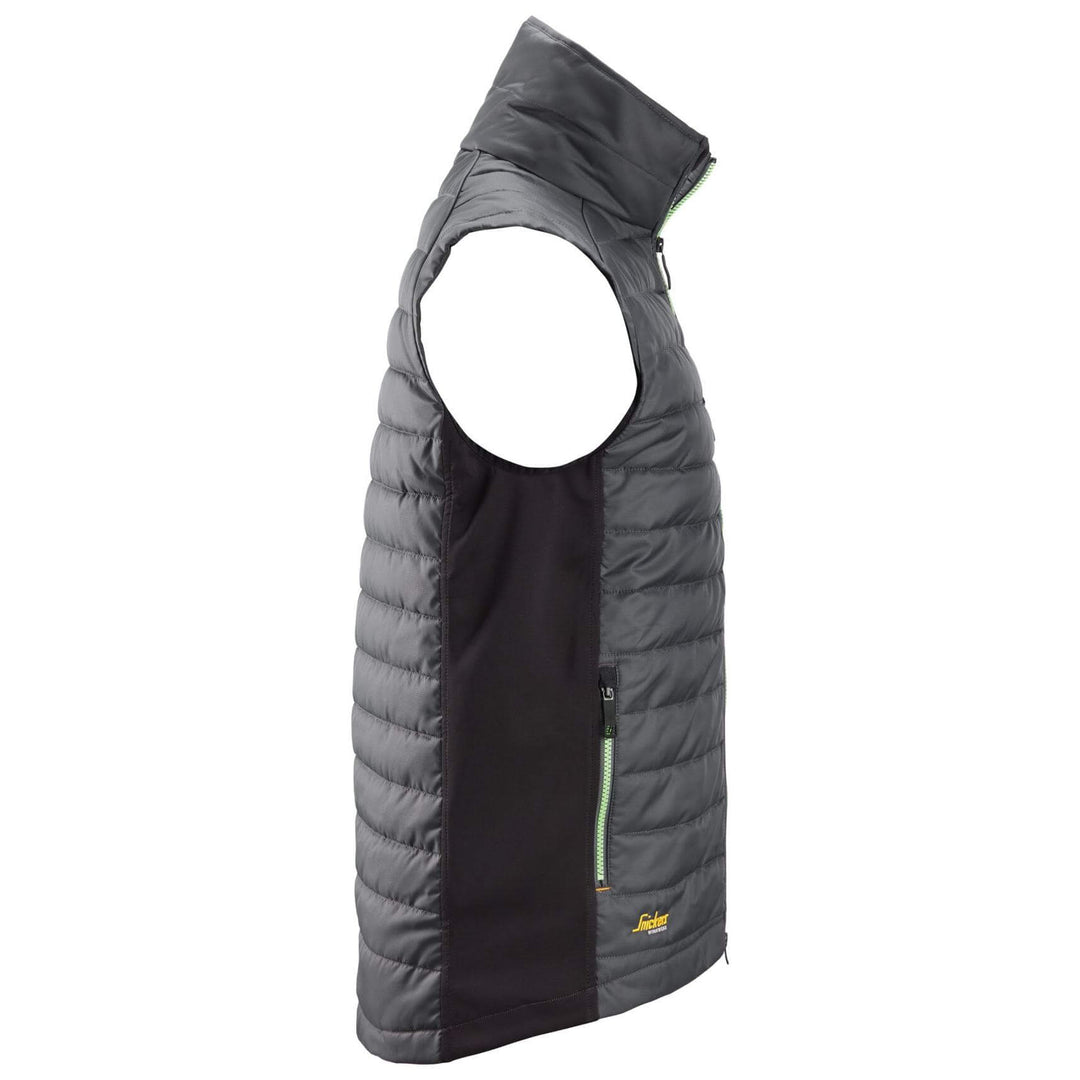 Snickers 4512 AllroundWork 37.5 Insulator Vest Steel Grey Black right #colour_steel-grey-black