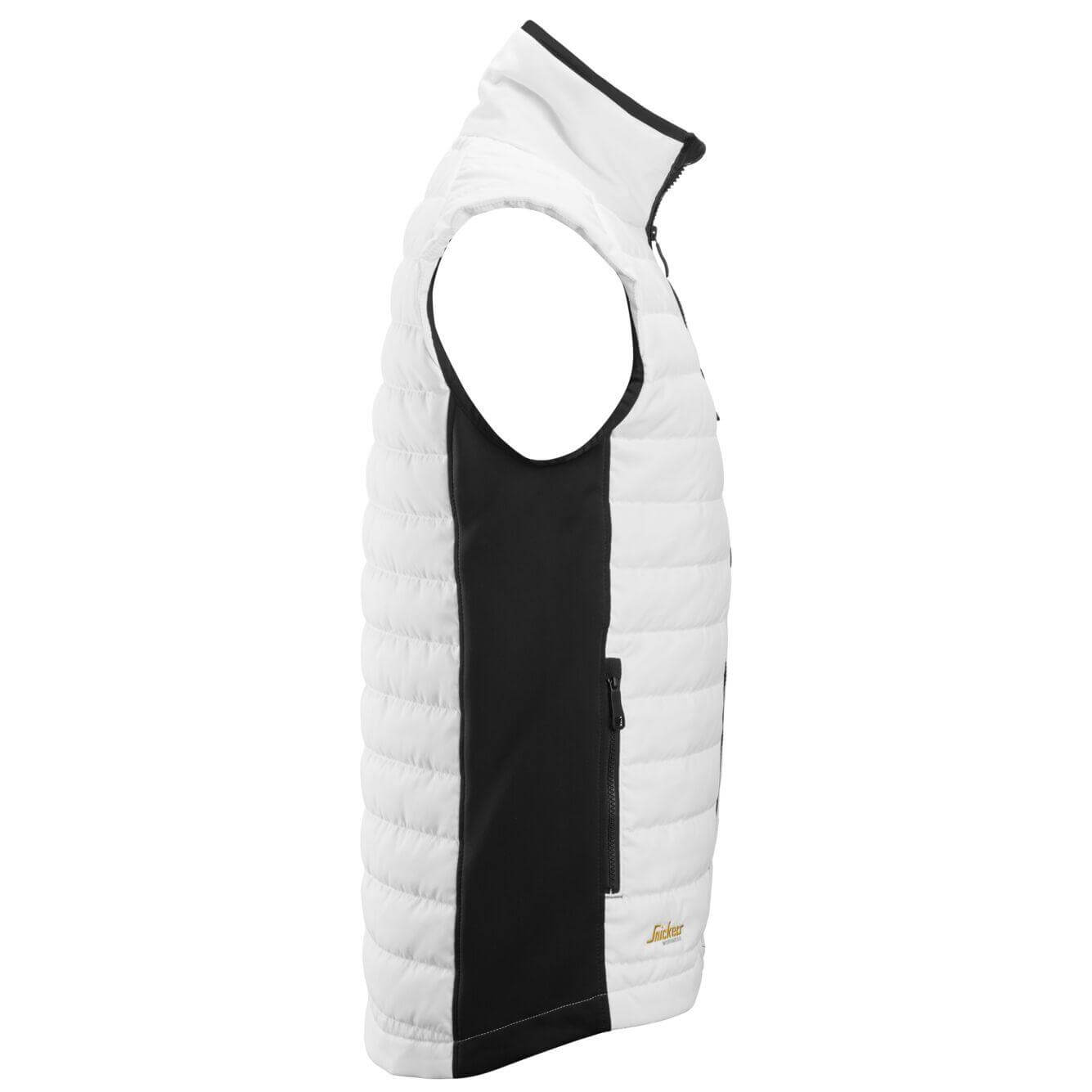 Snickers 4512 AllroundWork 37.5 Insulator Vest White Black right #colour_white-black