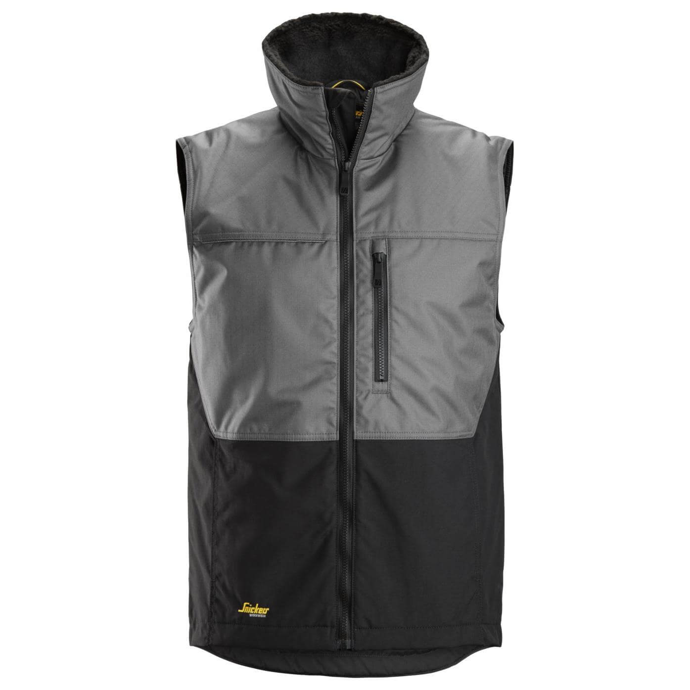 Snickers 4548 AllroundWork Winter Vest Grey Black Main #colour_grey-black
