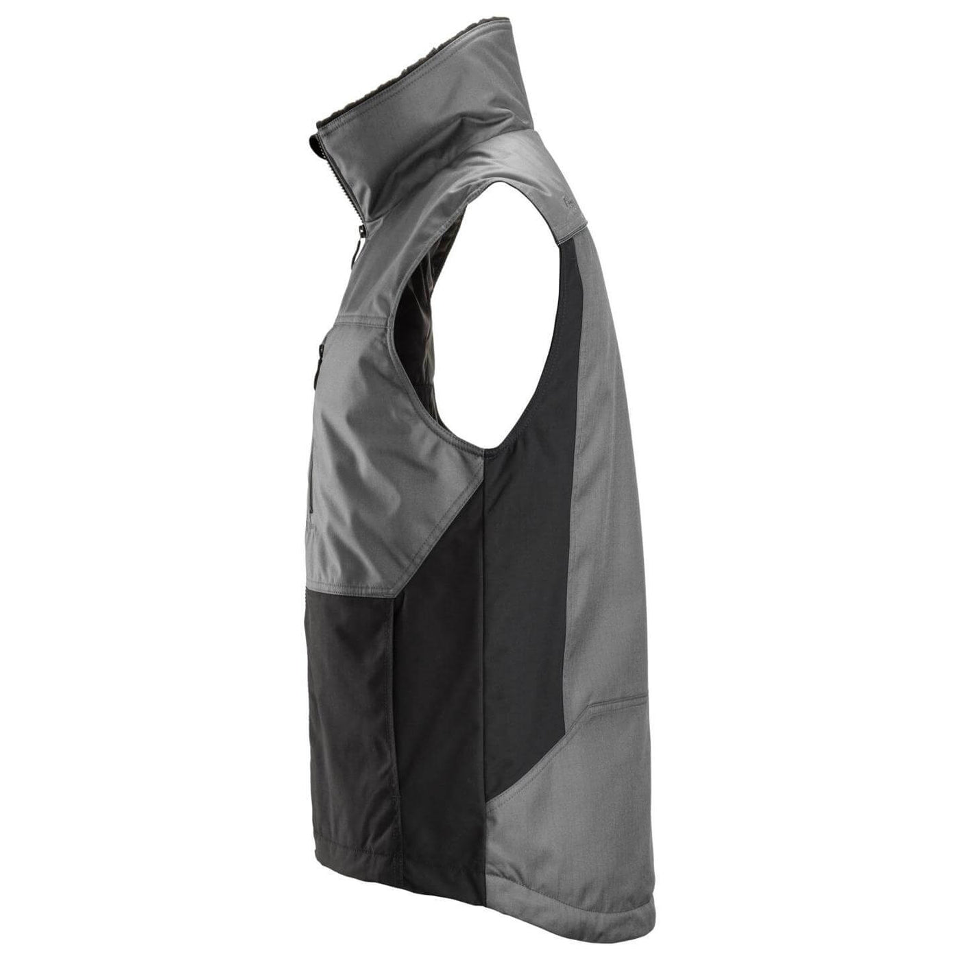 Snickers 4548 AllroundWork Winter Vest Grey Black left #colour_grey-black