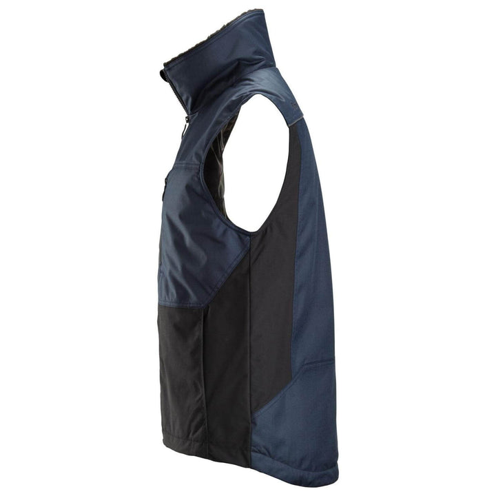 Snickers 4548 AllroundWork Winter Vest Navy Black left #colour_navy-black