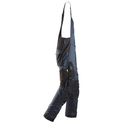 Snickers 6051 AllroundWork Stretch Bib and Brace Trousers Navy Black right #colour_navy-black