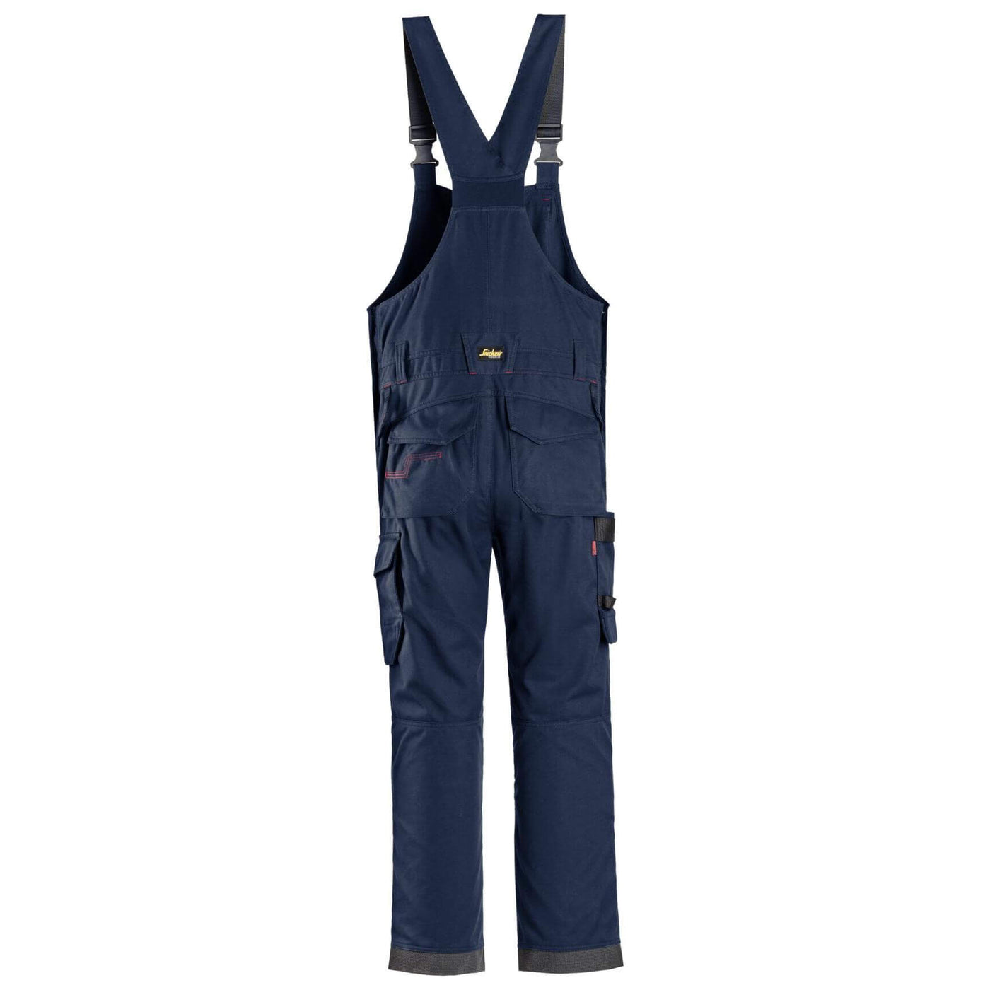 Snickers 6063 ProtecWork Bib and Brace Trousers Navy back #colour_navy