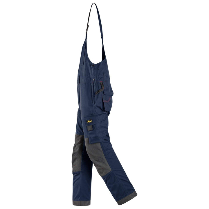 Snickers 6063 ProtecWork Bib and Brace Trousers Navy left #colour_navy