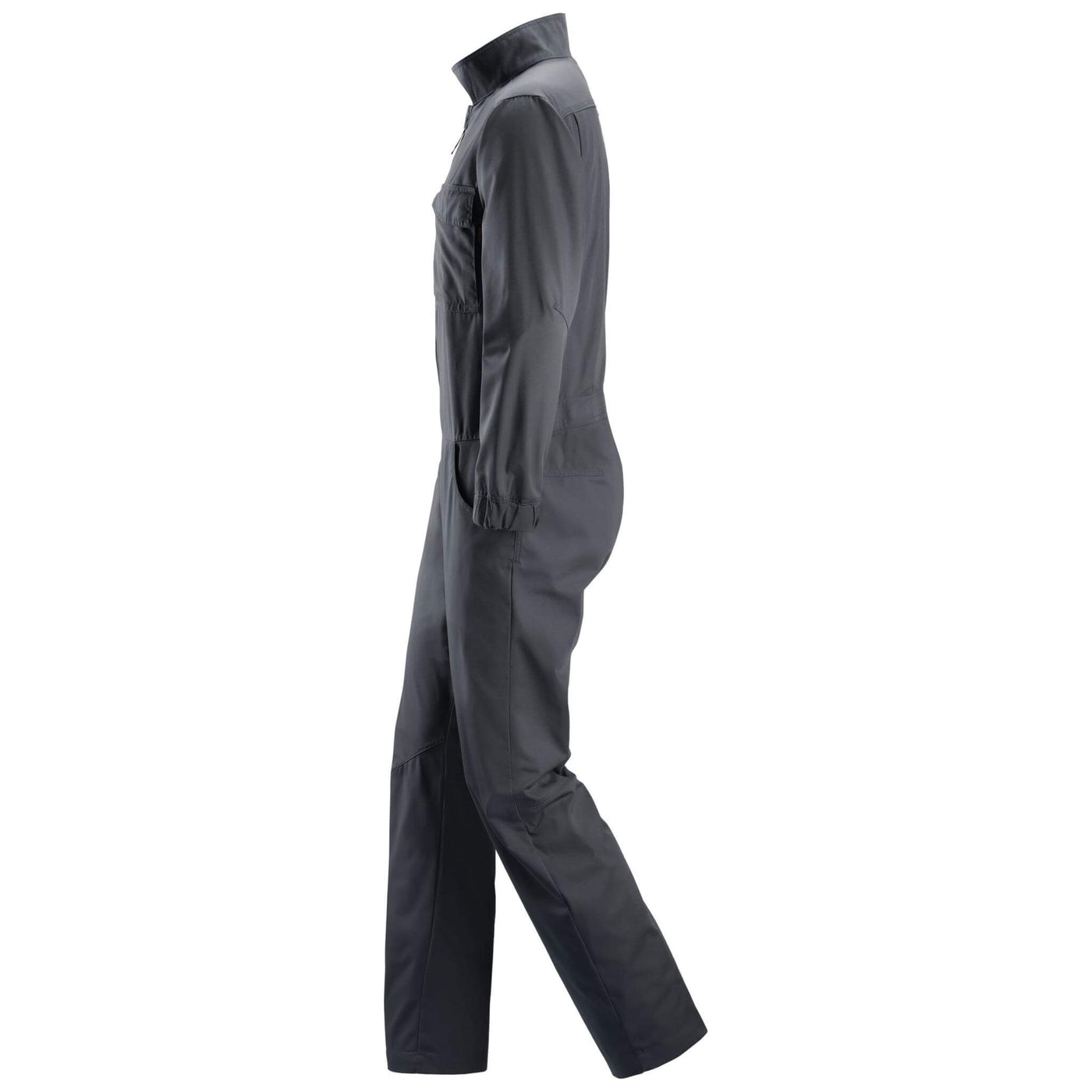 Snickers 6073 Service Overall Steel Grey left #colour_steel-grey