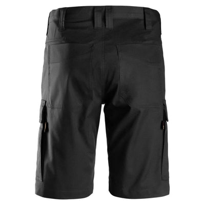 Snickers 6100 Service Shorts Black back #colour_black
