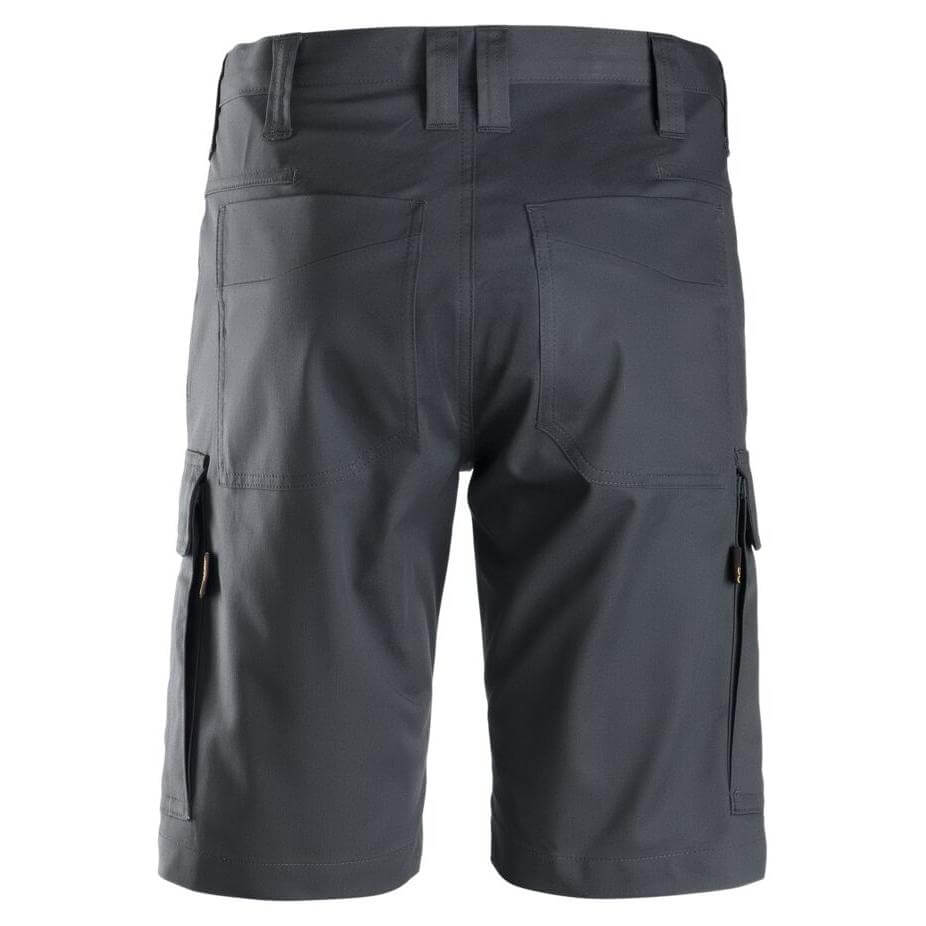 Snickers 6100 Service Shorts Steel Grey back #colour_steel-grey