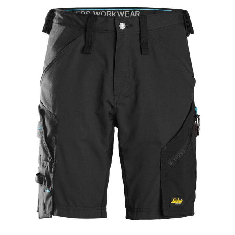 Snickers 6112 LiteWork Lightweight 37.5 Work Shorts Black Black Main #colour_black-black