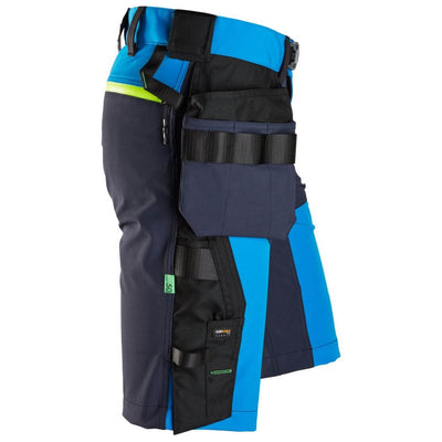 Snickers 6140 FlexiWork Slim Fit Softshell Stretch Shorts with Holster Pockets True Blue Navy right #colour_true-blue-navy