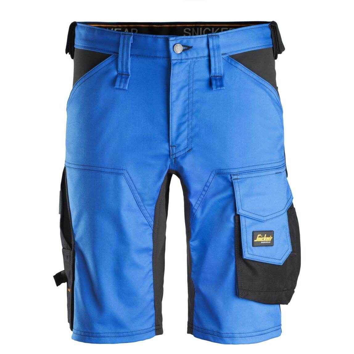 Snickers 6143 AllroundWork Slim Fit Stretch Shorts True Blue Black Main #colour_true-blue-black