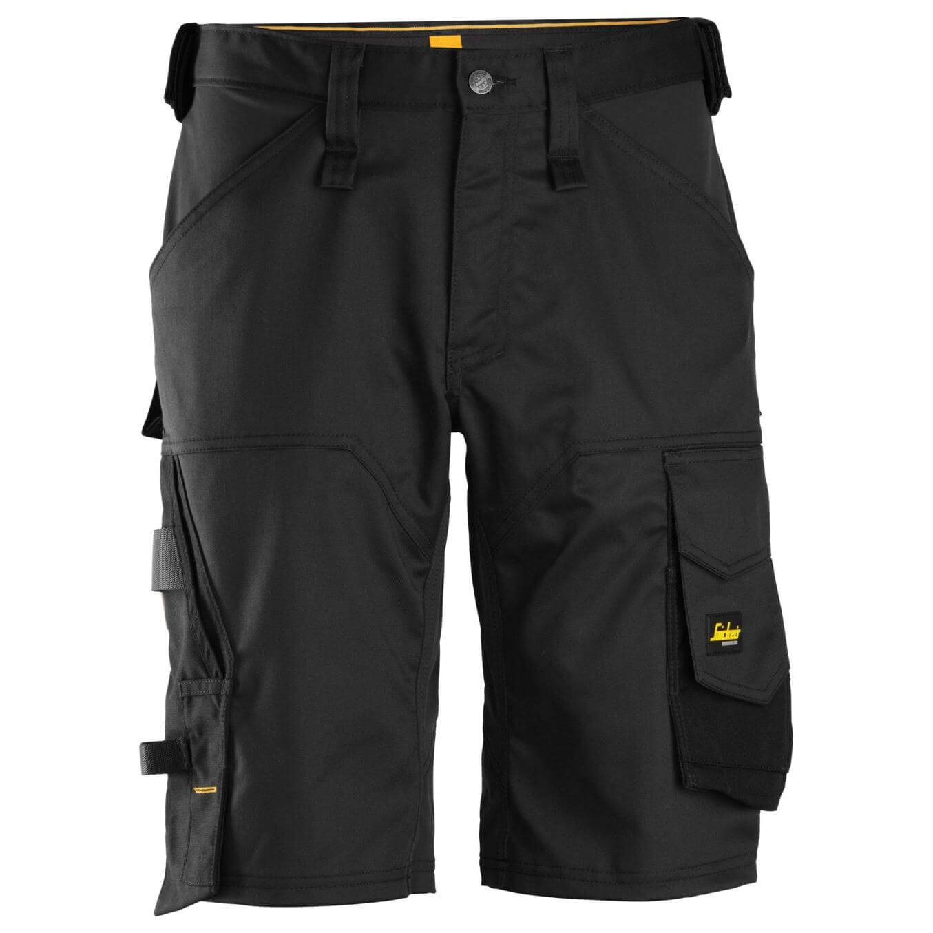 Snickers 6153 AllroundWork Stretch Loose Fit Work Shorts Black Black Main #colour_black-black