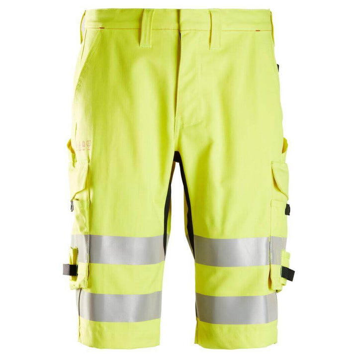 Snickers 6160 ProtecWork Hi Vis Shorts Class 1 Hi Vis Yellow Main #colour_hi-vis-yellow