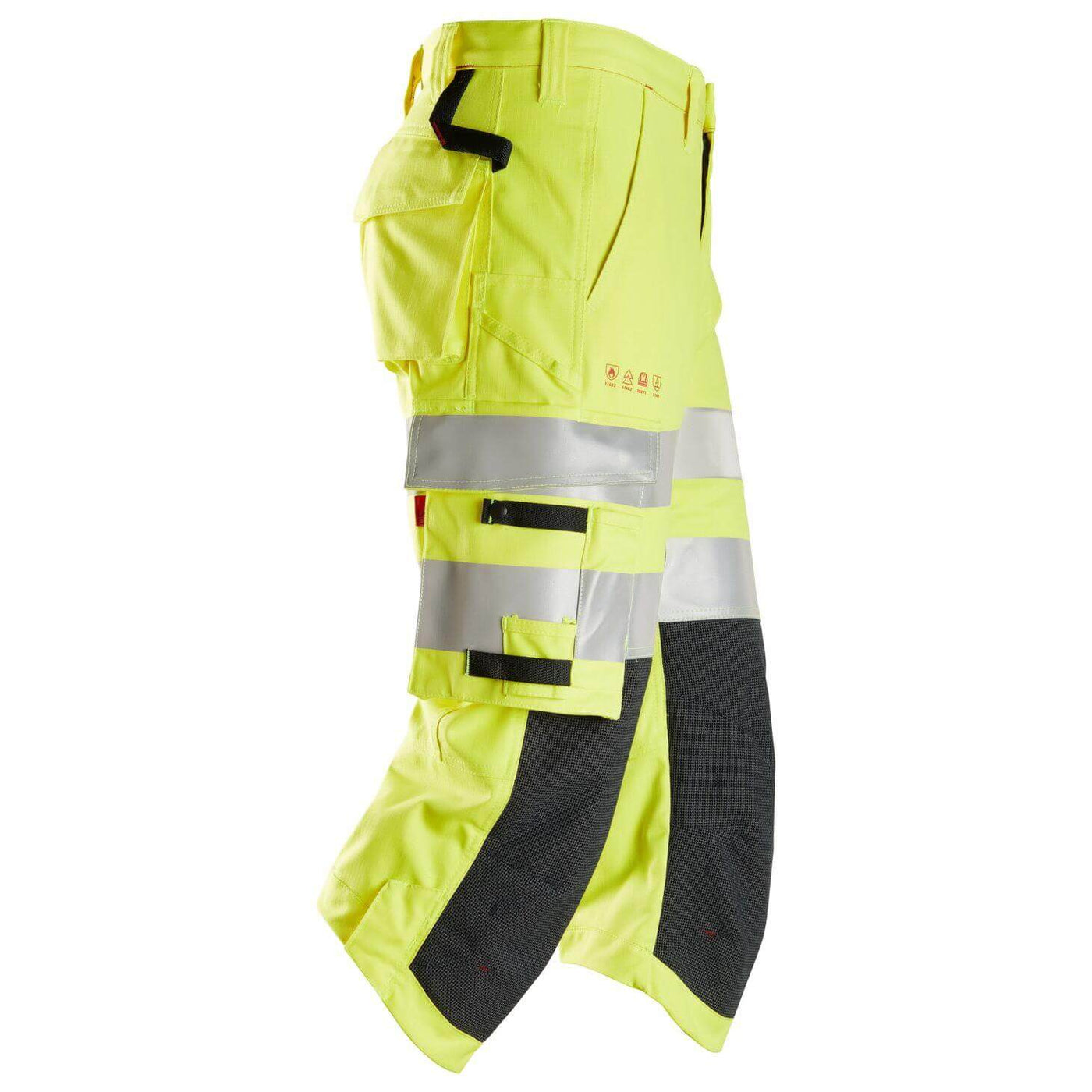 Snickers 6161 ProtecWork Hi Vis Pirate Trousers Class 2 Hi Vis Yellow right #colour_hi-vis-yellow