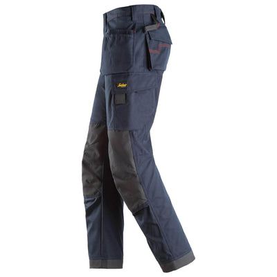 Snickers 6286 ProtecWork Work Trousers with Holster Pockets Navy left #colour_navy