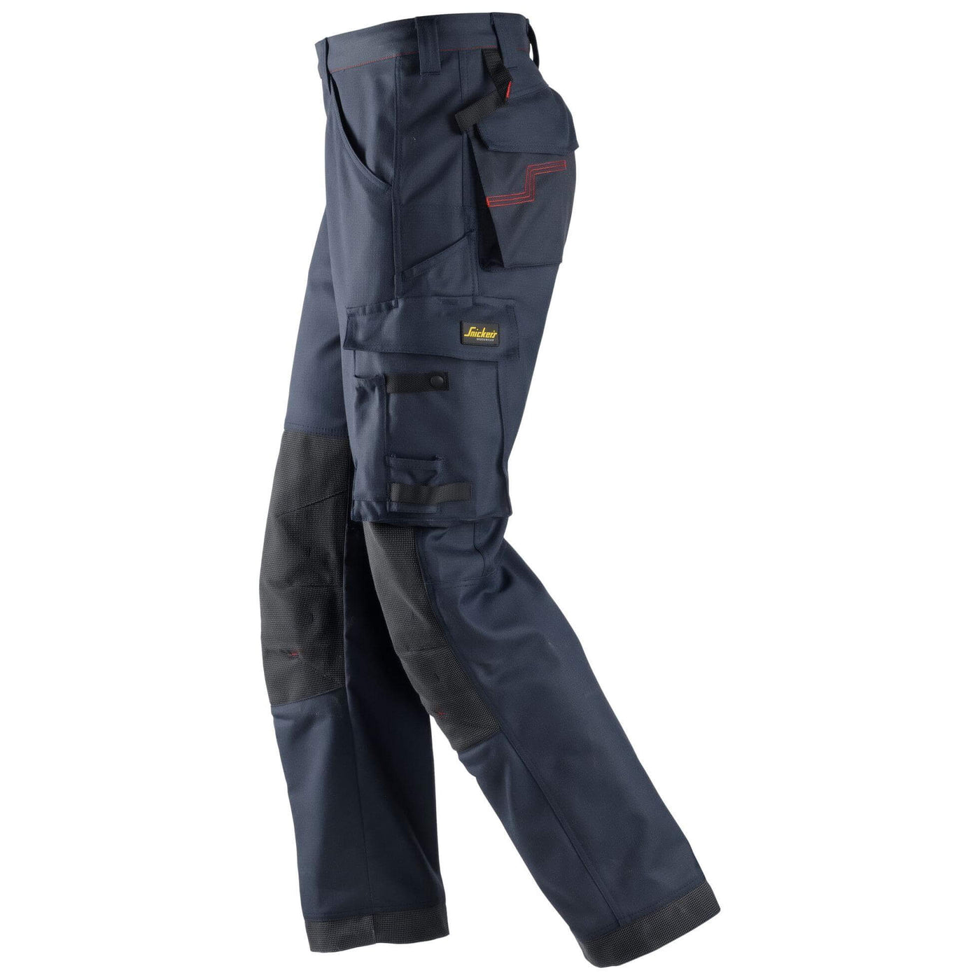 Snickers 6362 ProtecWork Work Trousers Equal Leg Pockets Navy left #colour_navy
