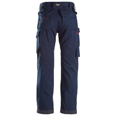 Snickers 6386 ProtecWork Arc Protection Work Trousers Navy back #colour_navy