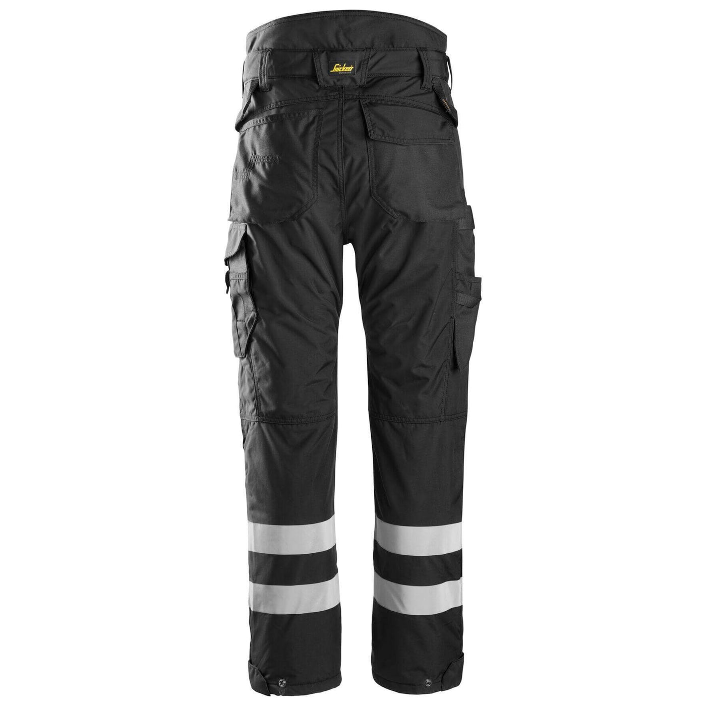 Snickers 6619 AllroundWork 37.5 Insulated Lined Trousers Black Black back #colour_black-black