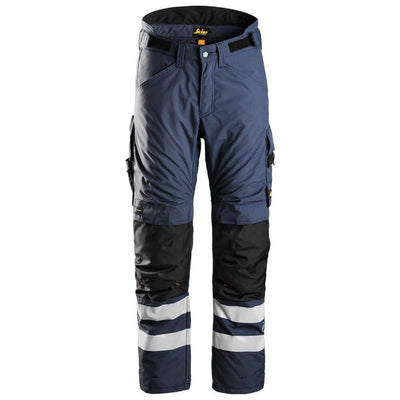 Snickers 6619 AllroundWork 37.5 Insulated Lined Trousers Navy Black Main #colour_navy-black